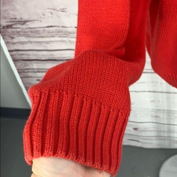 Siegfried Men's Red Cable Knit Iconic Crew Neck Sweater Size XL - Picture 6 of 9